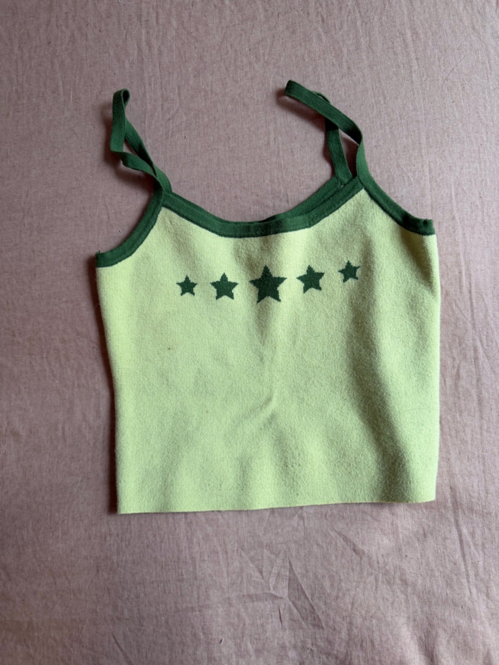 PacSun Lime Green Star Detail Cropped Camisole